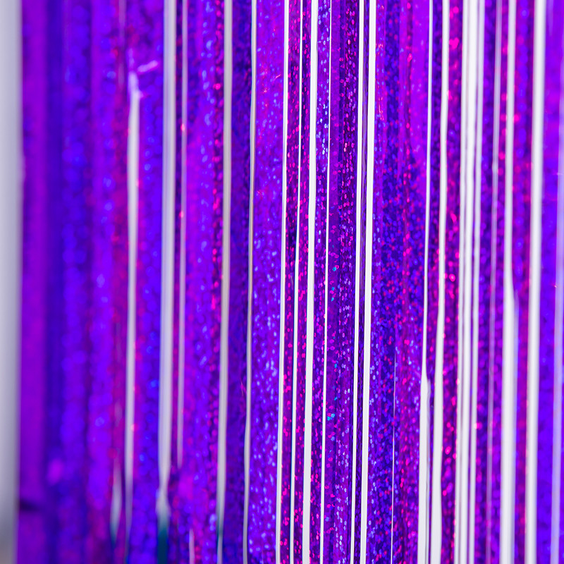 فرنج دکوراسیون رنگ بنفش تندیس پس زمینه 3.2ft*8.2ft Streamer Curtain Backdrop